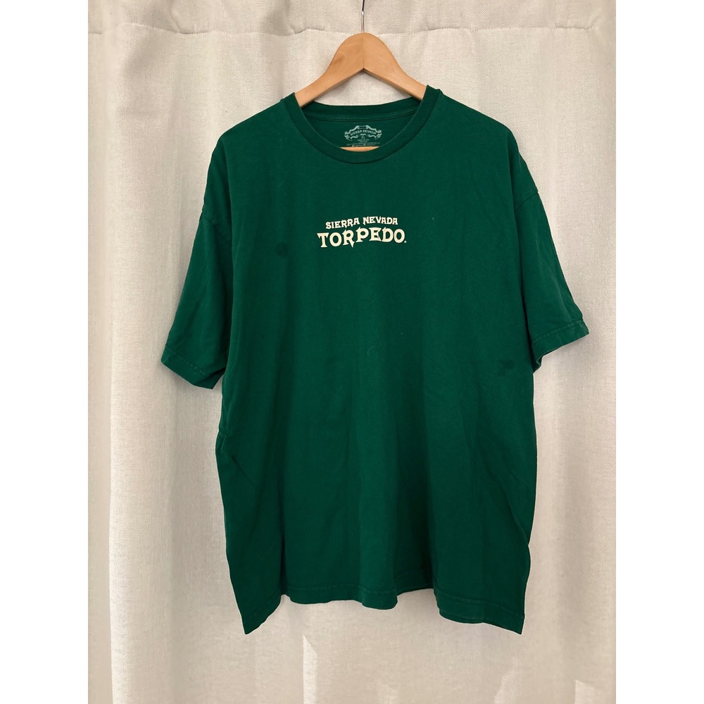 Sierra Nevada Torpedo Extra IPA Beer Graphic T-Shirt Green Mens XL Made in USA - Picture 1 of 5